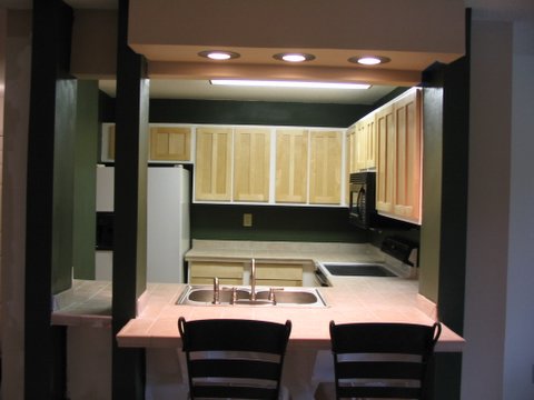 This is how it looks today with refaced maple cabinets