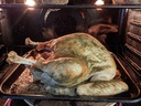 Sprinkle turkey with garlic powder, onion powder, and poultry seasoning. Place in oven at 450F.
